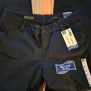 Women's Lee Navy Blue Curvy Fit Pants SZ 18